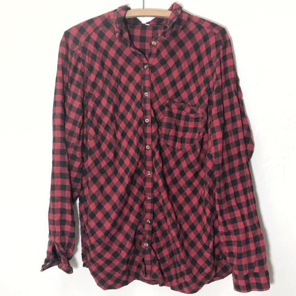 Maurices Tops - Maurices checkered plaid flannel shirt women’s 24W